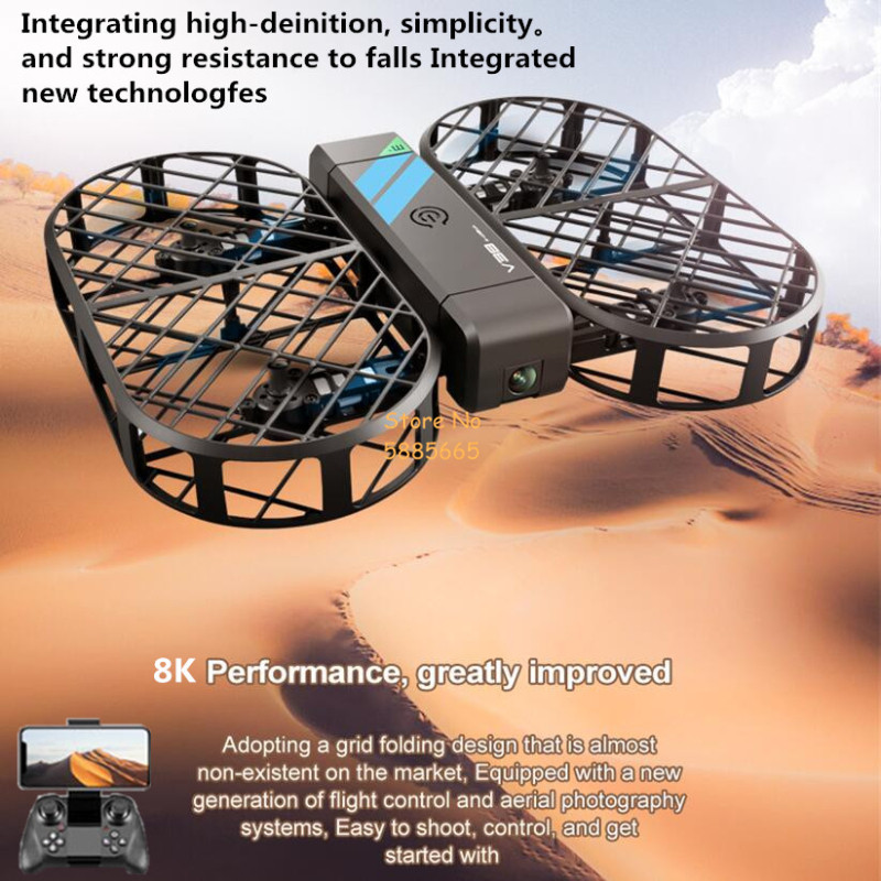 Drone Remote Controller Lanyard - 8K HD-Kamera 360° ° Schutz Optischer
