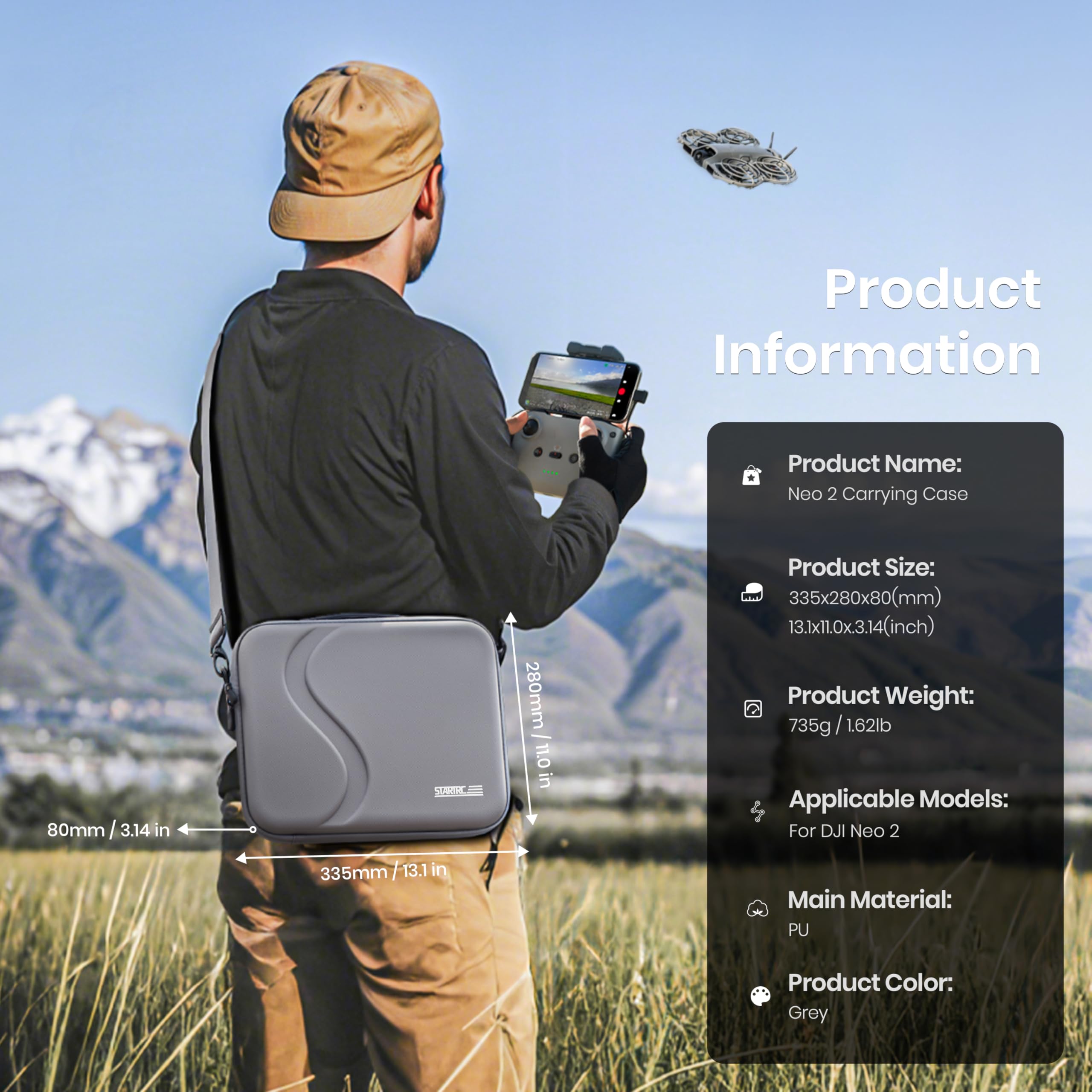 Drone Joystick Cover - Tragetasche für DJI Neo 2 Zubehör