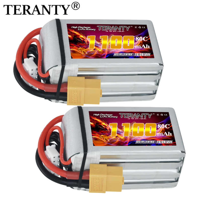 Drone Power Bank - TERANTY 4S 1100mAh 80C/160C Lipo-Akku für